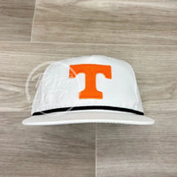 Tennessee Vols T Patch On Retro Rope Hat White W/Black Ready To Go