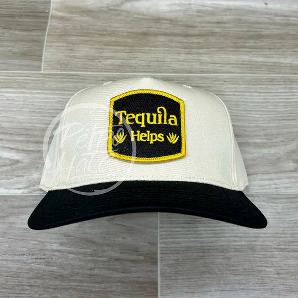 Tequila Helps On 2-Tone Natural/Black Retro Hat Ready To Go