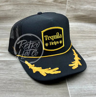 Tequila Helps Patch On Black Meshback Trucker W/Oak Leaf Ready To Go