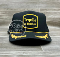 Tequila Helps Patch On Black Meshback Trucker W/Oak Leaf Ready To Go