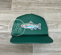 Trout On Green Classic Rope Hat Ready To Go