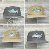 Trout On Gray Corduroy Hat Ready To Go