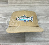 Trout On Gray Corduroy Hat Tan Ready To Go