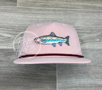Trout On Retro Rope Hat Blush W/Maroon Ready To Go