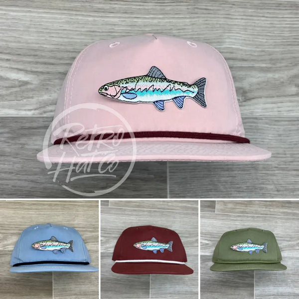 Trout On Retro Rope Hat Ready To Go
