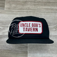 Uncle Bobs Tavern On Black Poly Retro Rope Hat Ready To Go