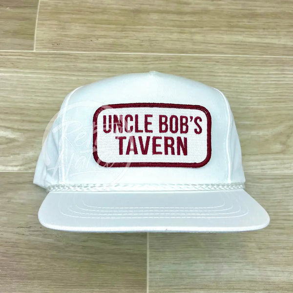 Uncle Bobs Tavern On White Classic Retro Rope Hat Ready To Go