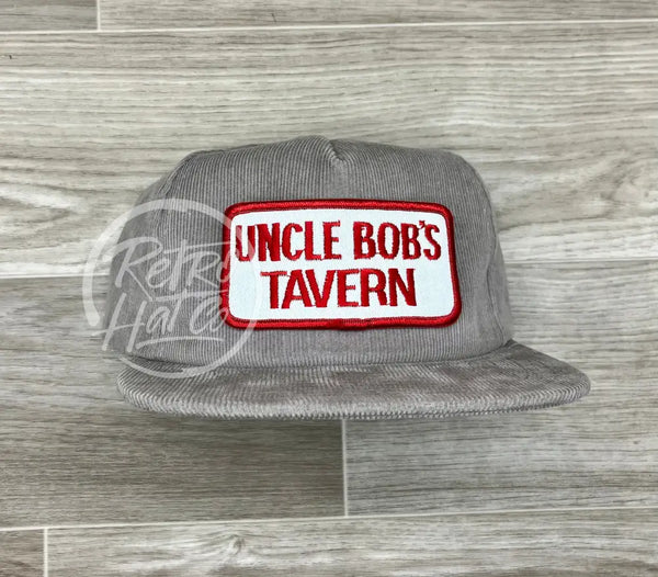 Uncle Bobs Tavern On Gray Corduroy Hat Ready To Go