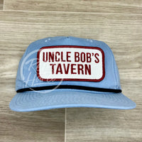 Uncle Bobs Tavern On Retro Rope Hat Baby Blue W/Black Ready To Go