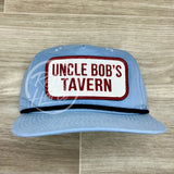 Uncle Bobs Tavern On Retro Rope Hat Baby Blue W/Black Ready To Go