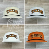 Ut / Texas Longhorn Arch On Retro Poly Rope Hat Ready To Go