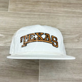 Ut / Texas Longhorn Arch On Retro Poly Rope Hat White Ready To Go