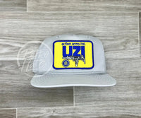 Uzi Patch On Smoke Gray Retro Rope Hat Ready To Go