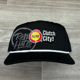 Vintage 80S/90S Houston Rockets Clutch City Patch On Retro Rope Hat Black W/White Ready To Go