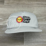 Vintage 80S/90S Houston Rockets Clutch City Patch On Retro Rope Hat Solid Smoke Gray Ready To Go