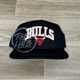 Vintage 90S Chicago Bulls Arch Patch On Black Classic Retro Hat White Arch Ready To Go