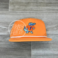 Vintage 90S Florida Gators Patch On Retro Rope Hat Bright Orange W/White Ready To Go