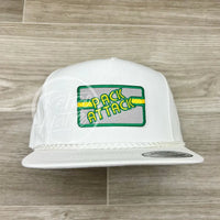 Vintage 90S Green Bay Packers Pack-Attack Patch On Classic Retro Rope Hat White Ready To Go