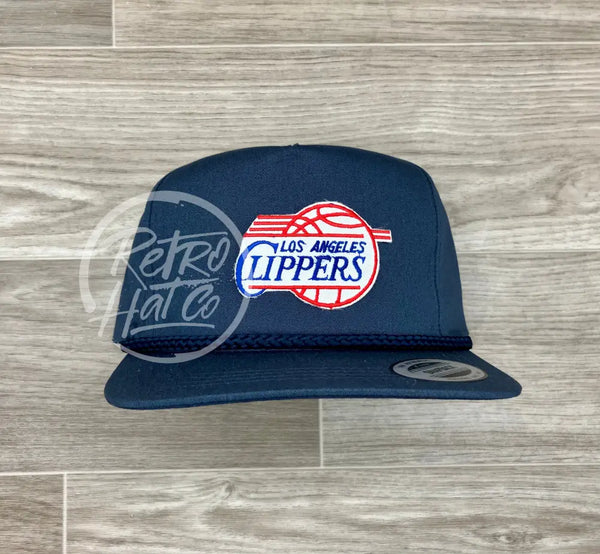 Vintage 90S Los Angeles Clippers Patch On Blue Classic Rope Hat Ready To Go