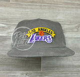 Vintage 90S Los Angeles Lakers On Retro Corduroy Hat Gray Ready To Go
