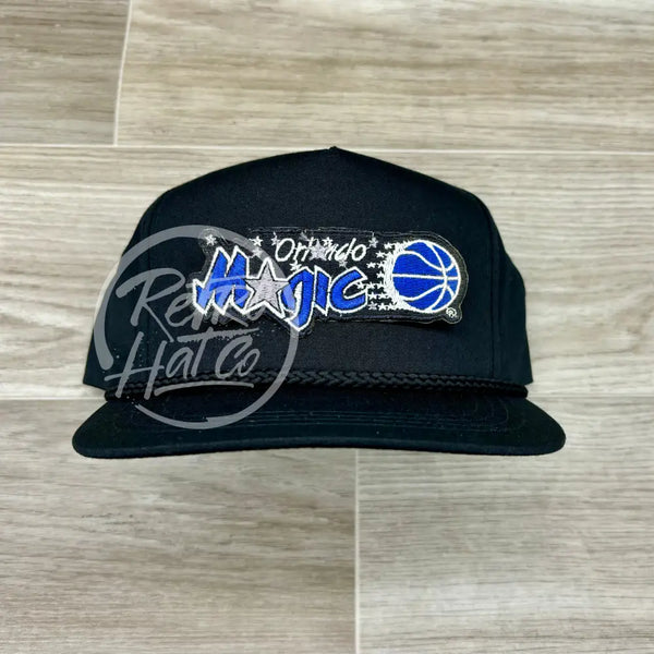 Vintage 90S Orlando Magic Patch On Black Classic Retro Rope Hat Ready To Go
