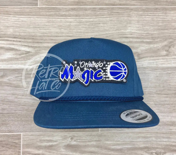Vintage 90S Orlando Magic Patch On Blue Classic Rope Hat Ready To Go