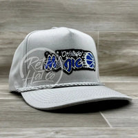 Vintage 90S Orlando Magic Patch On Tall Gray Retro Rope Hat Ready To Go