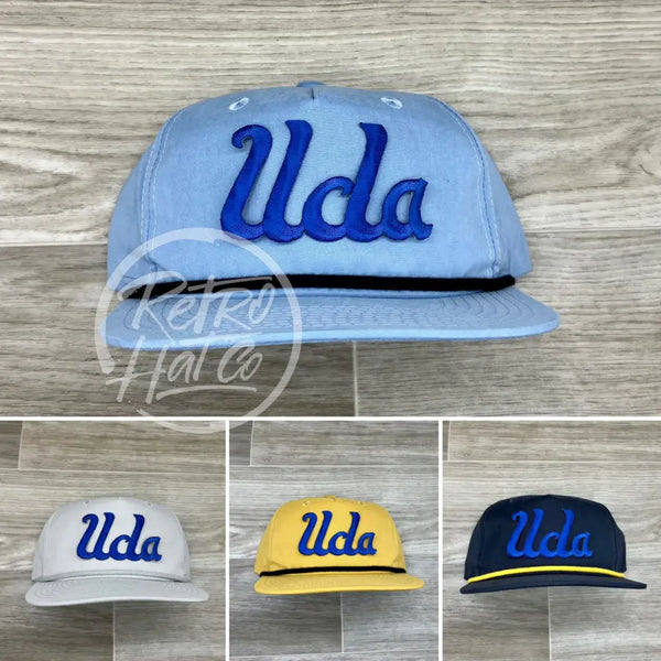 Vintage 90S Ucla Patch On Retro Rope Hat Ready To Go