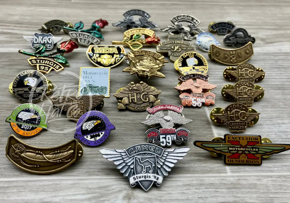 1990s retailer Vintage Harley and Octoberfest pins