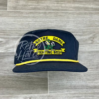 Notre Dame Fighting Irish (Arch) On Retro Rope Hat Navy W/Yellow Ready To Go