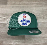 Vintage Silver Natural / Natty Light Beer Patch On Classic Rope Hat Green Ready To Go